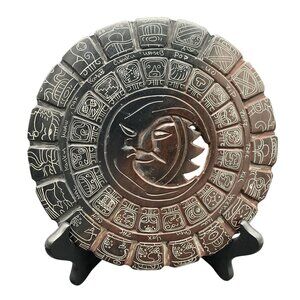 Handcrafted Mayan Calendar Slate Plaque By Elvin Camal San Jose Succotz 365 Days
